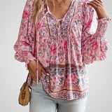 Χόγια | Μπλούζα Bohemian με Λουλούδια