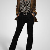 Νέλα | Κομψό Λαιμόκοψη V σχήματος Μπλούζα με Geometric Pattern