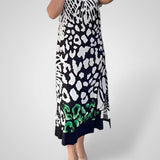 Ρόδα | Καθημερινό Printed Κοντό Μανίκι Φόρεμα