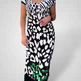 Ρόδα | Καθημερινό Printed Κοντό Μανίκι Φόρεμα