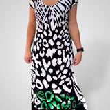 Ρόδα | Καθημερινό Printed Κοντό Μανίκι Φόρεμα