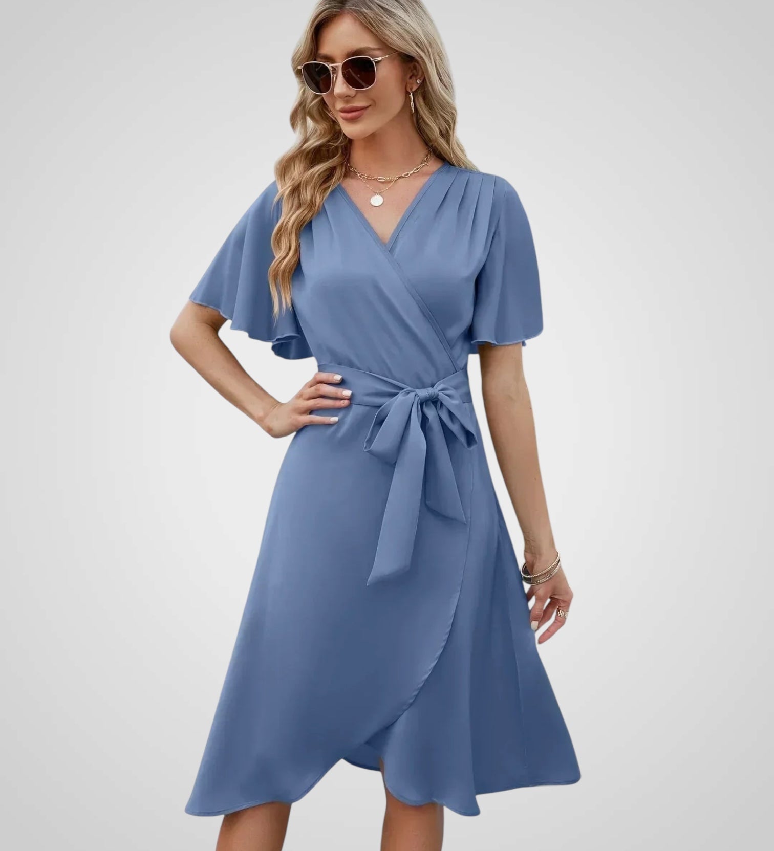 Αμάδα | Κομψό Γυναικείο Φόρεμα με Δέσιμο