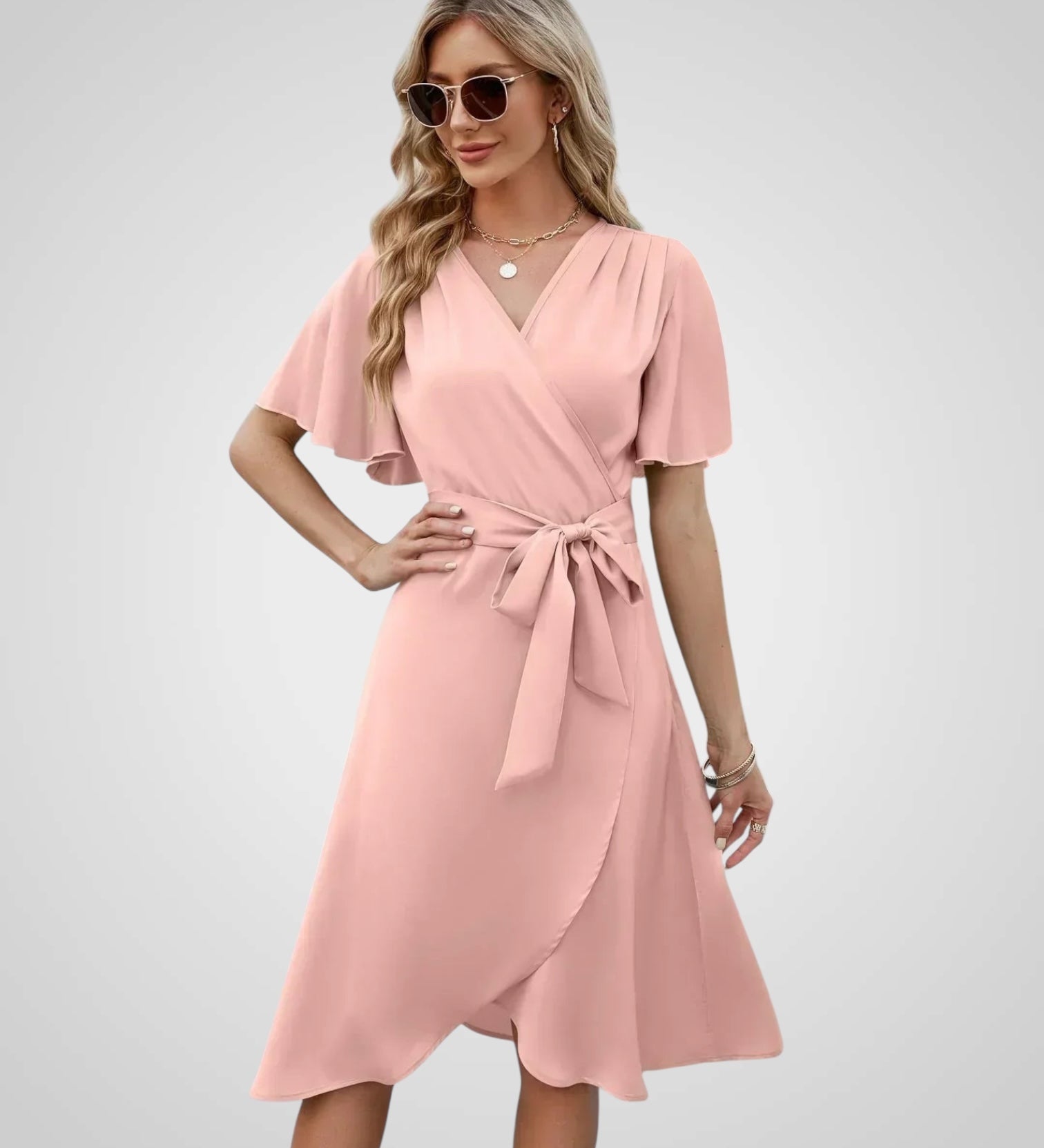 Αμάδα | Κομψό Γυναικείο Φόρεμα με Δέσιμο