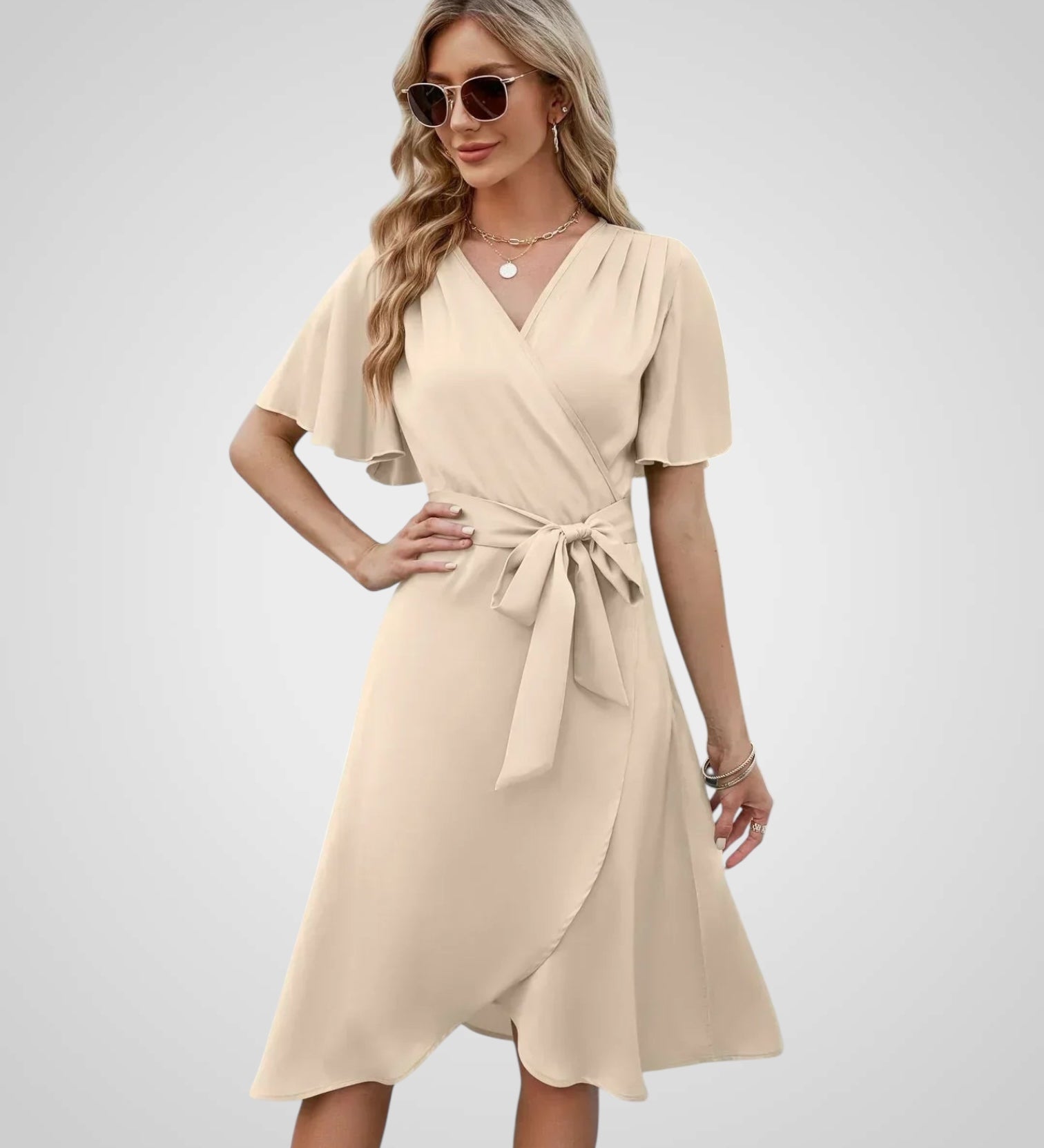 Αμάδα | Κομψό Γυναικείο Φόρεμα με Δέσιμο