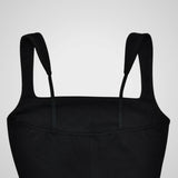 Λοραβέλ | Μαύρο Σατέν Σχίσιμο Μάξι Φόρεμα