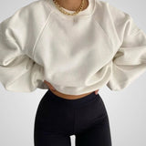 Κάρολ | Γυναικεία Φαρδύ Στρογγυλή Λαιμός Μακρυμάνικο Πουλόβερ