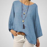 Άννα | Γυναικεία Μπλούζα – Μείγμα Βαμβακιού και Λινού & Άνετη Εφαρμογή