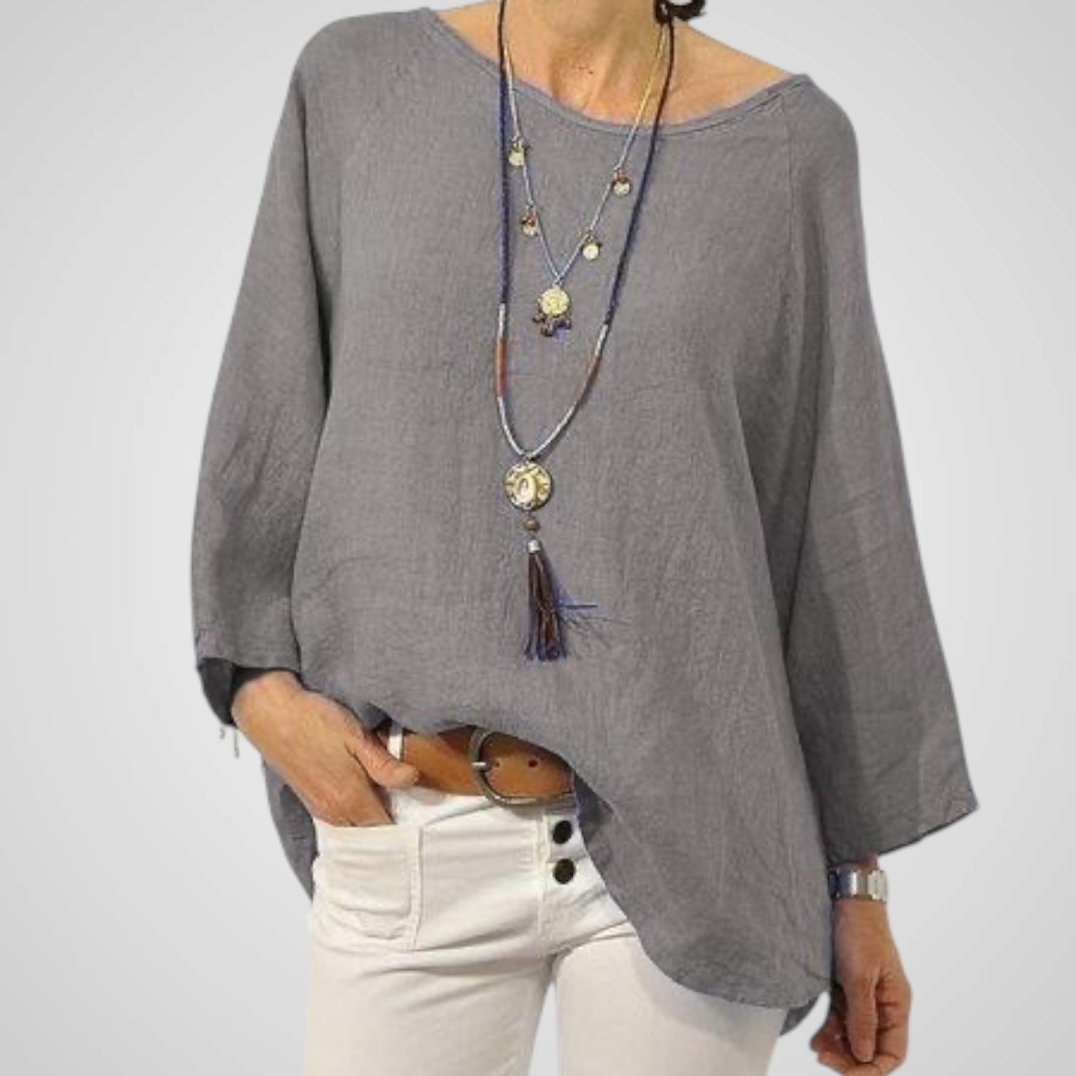 Άννα | Γυναικεία Μπλούζα – Μείγμα Βαμβακιού και Λινού & Άνετη Εφαρμογή