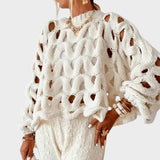 Sophie Grace - Κομψό πλεκτό πουλόβερ ανοιχτής πλέξης