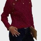 Clara – Πουλόβερ με Κουμπιά και Πλεκτή Υφή