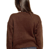 Georgina - Καφέ Πλεκτή Ζακέτα με Κουμπιά (Brown Buttoned Knit Cardigan)