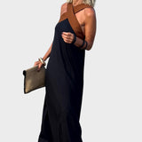 Κομψό Φόρεμα με Ανοιχτή Πλάτη και Μοντέρνο Σταυρωτό Λαιμό