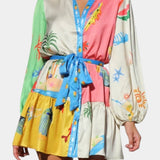 Φόρεμα Μίνι Fallon με Πολύχρωμο Σχέδιο