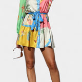 Φόρεμα Μίνι Fallon με Πολύχρωμο Σχέδιο