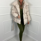 Karyl - Κοντό μπουφάν με ζώνη και τσέπες