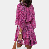 Φόρεμα Eliza Μίνι με μπροστινό κόμπο και βολάν