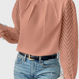 Helga Ναυτική Μπλούζα με Μακριά Μανίκια