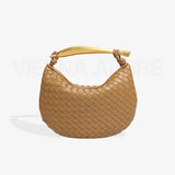 Αλεξάνδρα – Τσάντα με Υφαντό Σχέδιο και Χρυσό Χερούλι