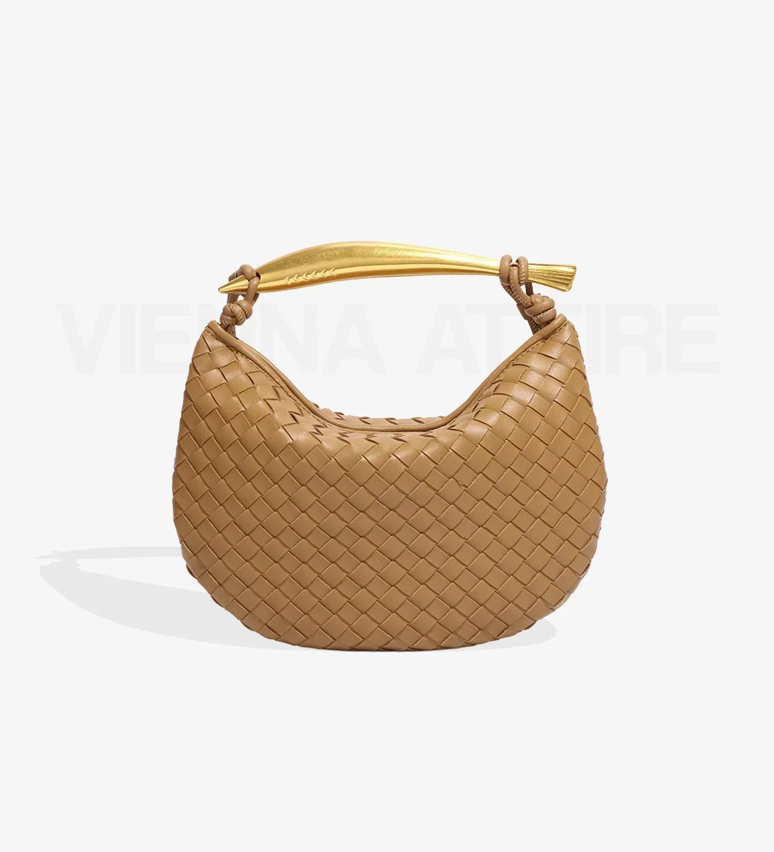 Αλεξάνδρα – Τσάντα με Υφαντό Σχέδιο και Χρυσό Χερούλι