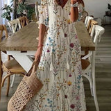 Kleoniki - Κομψό βελούδινο μάξι φόρεμα με λουλούδια