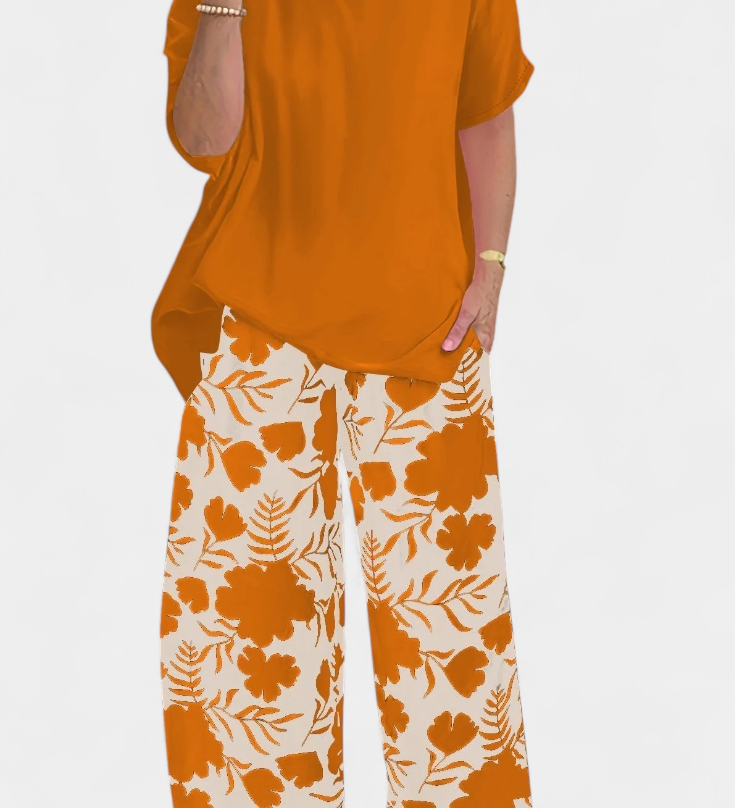 Aivy Φλοράλ Σετ Δύο Τεμαχίων με Χαλαρή Αίσθηση