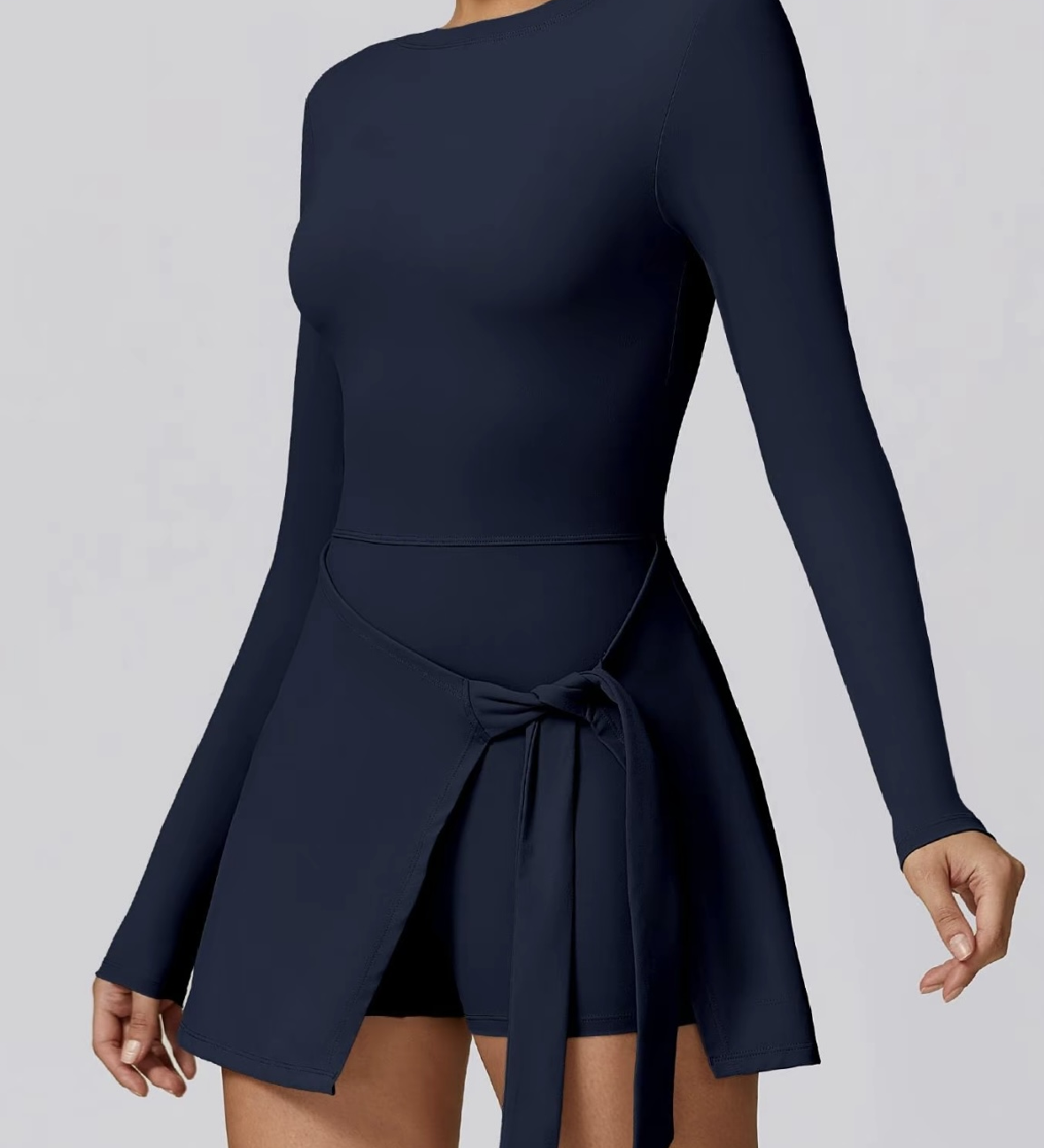 Lemilla™ Φόρεμα Τένις με Μακριά Μανίκια και Ψηλό Λαιμό