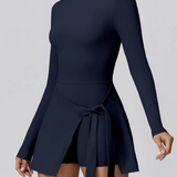 Lemilla™ Φόρεμα Τένις με Μακριά Μανίκια και Ψηλό Λαιμό