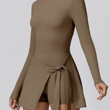 Lemilla™ Φόρεμα Τένις με Μακριά Μανίκια και Ψηλό Λαιμό