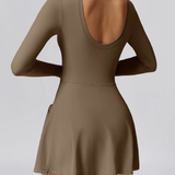 Lemilla™ Φόρεμα Τένις με Μακριά Μανίκια και Ψηλό Λαιμό