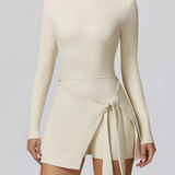 Lemilla™ Φόρεμα Τένις με Μακριά Μανίκια και Ψηλό Λαιμό