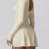 Lemilla™ Φόρεμα Τένις με Μακριά Μανίκια και Ψηλό Λαιμό