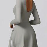 Lemilla™ Φόρεμα Τένις με Μακριά Μανίκια και Ψηλό Λαιμό