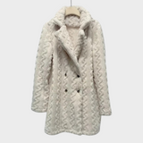 Nimfia | Διπλό Μπροστινό Παλτό από Μίγμα Μαλλιού με Μέτριο Μήκος