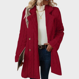 Nimfia | Διπλό Μπροστινό Παλτό από Μίγμα Μαλλιού με Μέτριο Μήκος