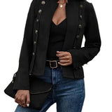 Daniela - Ρετρό Καστόρινο Σακάκι με Διπλή Σειρά Κουμπιών (Retro Suede Double-Breasted Jacket)