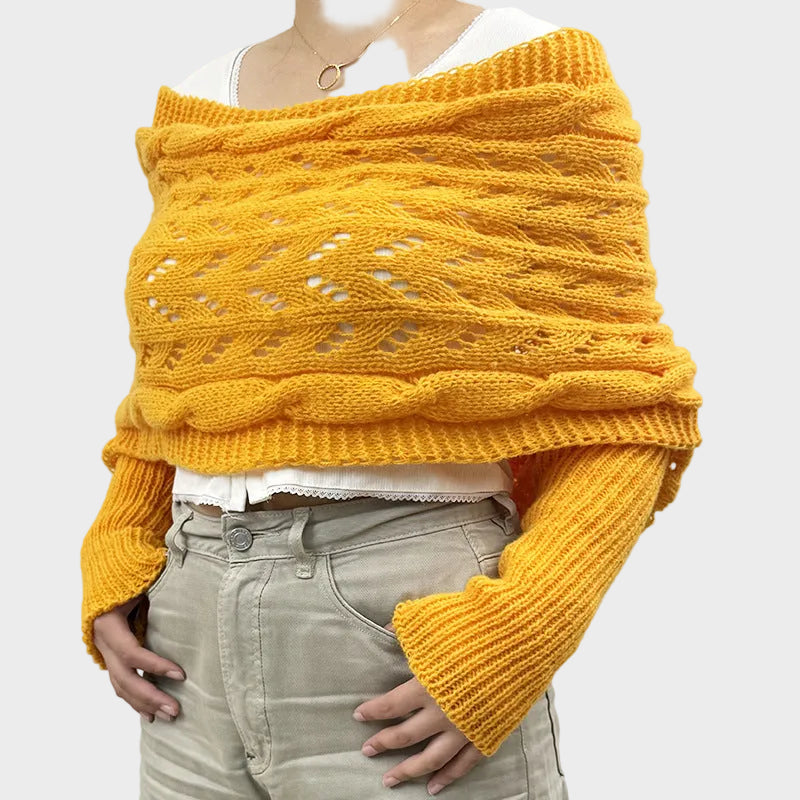 Danica | Πλεκτή Κάλτσα Σακάκι με Μακριά Μανίκια