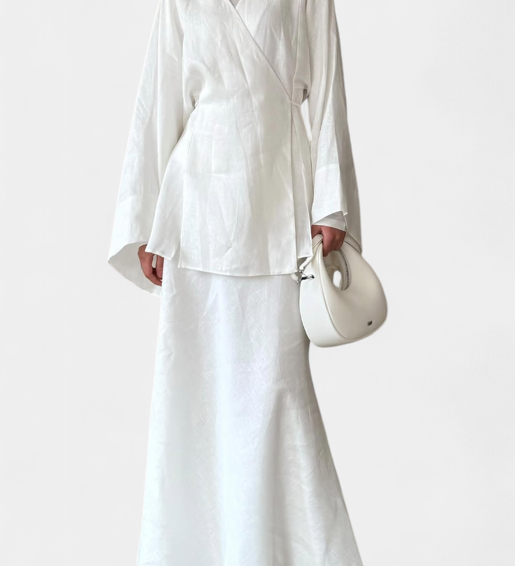 Zelda Σετ με Πουκάμισο με Λαιμόκοψη V και Φούστα με Άνοιγμα