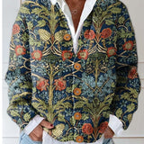 Chloe | Πλεκτή ζακέτα με vintage λουλουδάτο σχέδιο