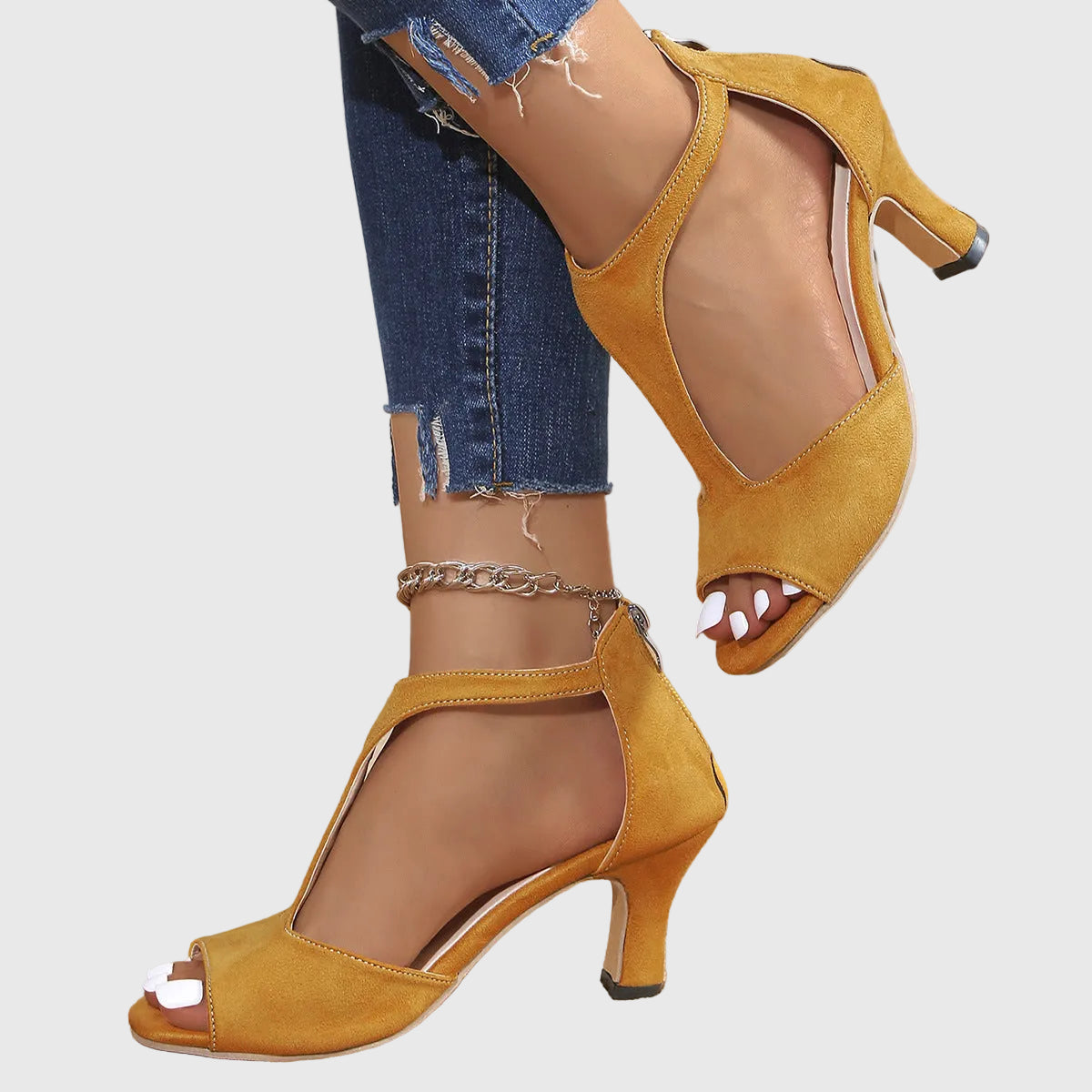 Μιράντα - Σανδάλια Με Ψηλό Τακούνι Και Ανοιχτή Μύτη