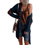 Aveline - Πλεκτή Ζακέτα με Διάτρητη Πλέξη και Κουκούλα (Hollow-Knit Hooded Long Cardigan)