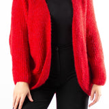 Vanilla | Πλεκτή Ζακέτα με Ανοιχτή Πλέξη | Κόκκινο