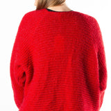 Vanilla | Πλεκτή Ζακέτα με Ανοιχτή Πλέξη | Κόκκινο