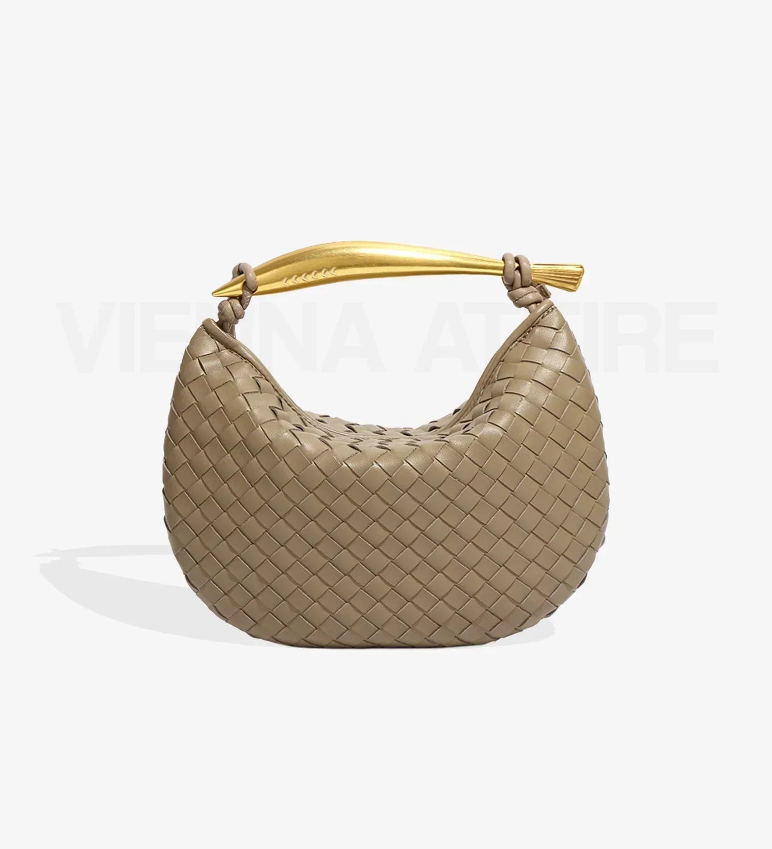 Αλεξάνδρα – Τσάντα με Υφαντό Σχέδιο και Χρυσό Χερούλι