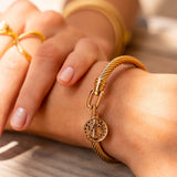 Χρυσό Βραχιόλι με Νομισματική Σχεδίαση