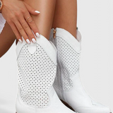 Άννα - Μοντέρνες Καουμπόικες Μπότες από Τζιν με Πλαϊνό Φερμουάρ