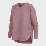 Malia | East Hall Melange Πόντσο με V λαιμόκοψη και τσέπες από φλις