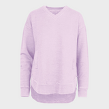 Malia | East Hall Melange Πόντσο με V λαιμόκοψη και τσέπες από φλις