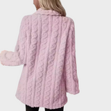 Nimfia | Διπλό Μπροστινό Παλτό από Μίγμα Μαλλιού με Μέτριο Μήκος