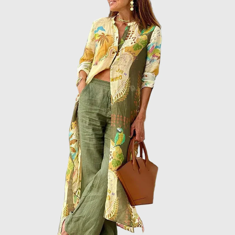 Μελάνθη - Σετ λινών ρούχων