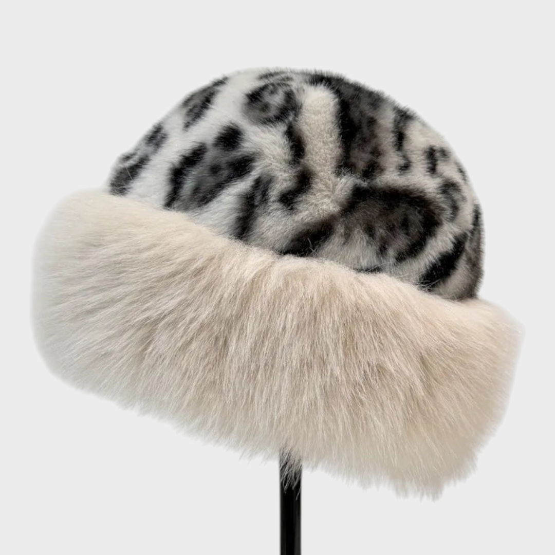 Mauie | Καπέλο από Ψεύτικη Γούνα με Λεοπάρ Πατίνα